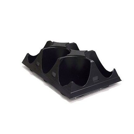 6 Pocket Carry Tray for Euro Tall 17 cm Pot Black - 50 per case - Carry Trays
